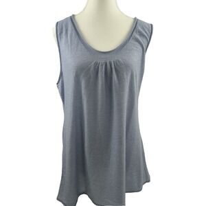 Soft Surroundings Cashmere Sleeveless Sweater 1X Lavender Gray Lightweight Flowy